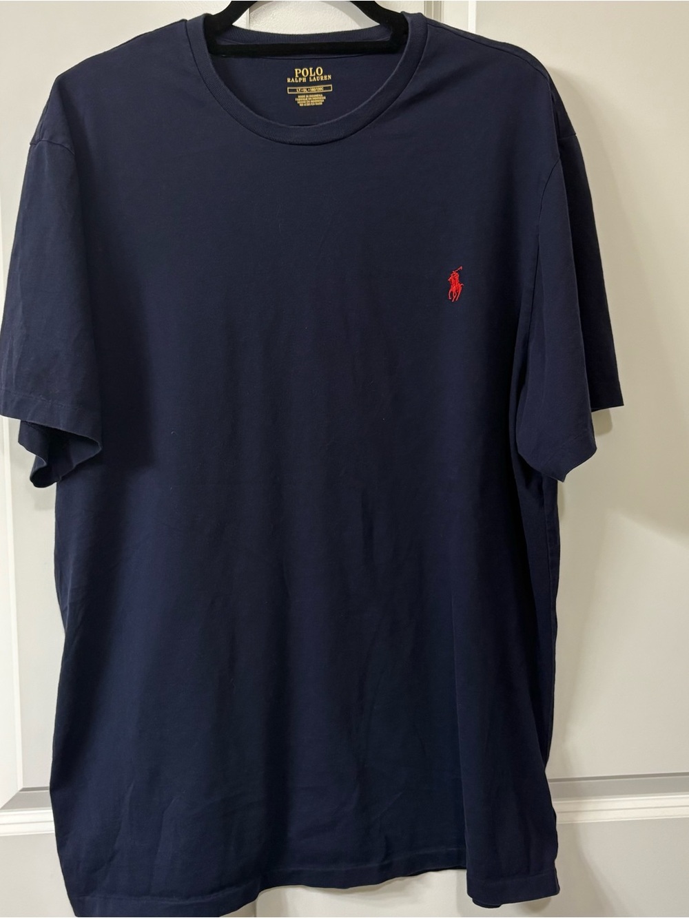 Polo by Ralph Lauren Navy Short Sleeve Crewneck with Red Pony